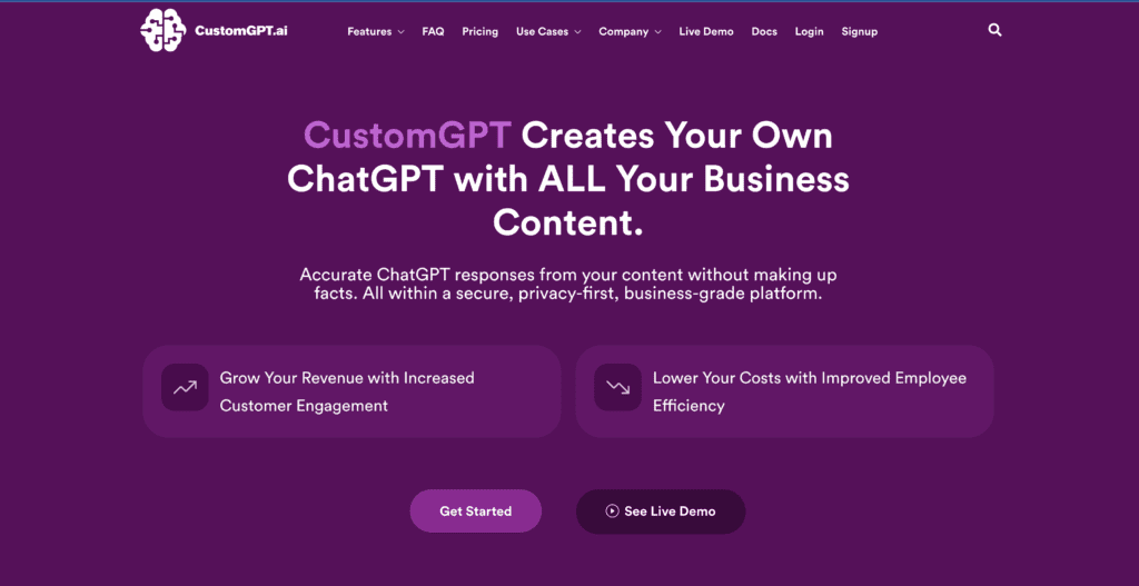 CustomGPT Creates Your Own ChatGPT