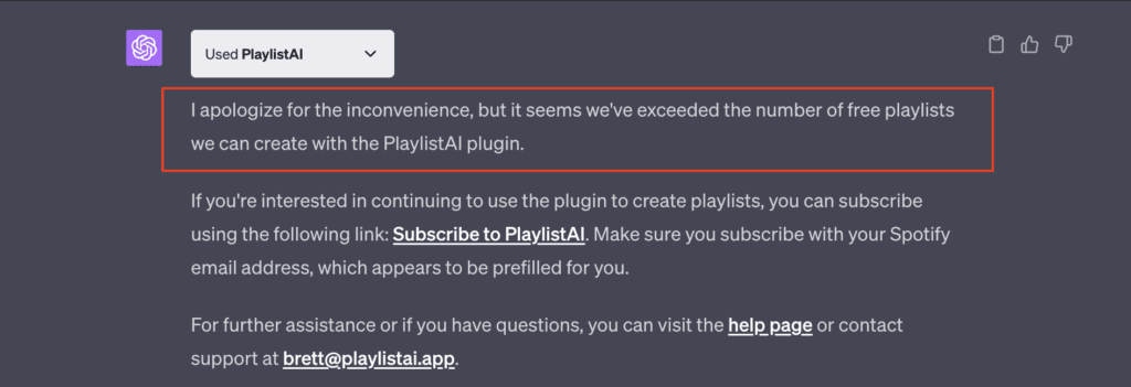 playlistai free usage