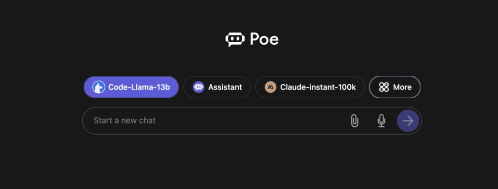 Poe.com with Code Llama