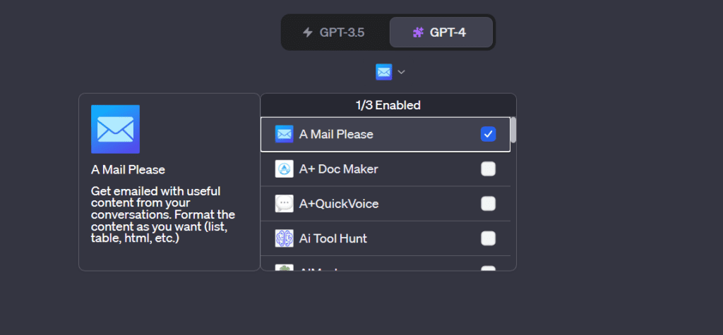 A Mail Please ChatGPT Plugin