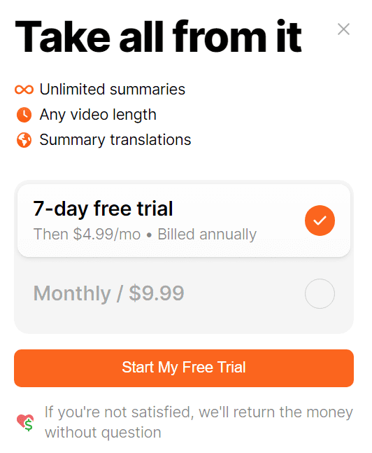 Eightify pricing