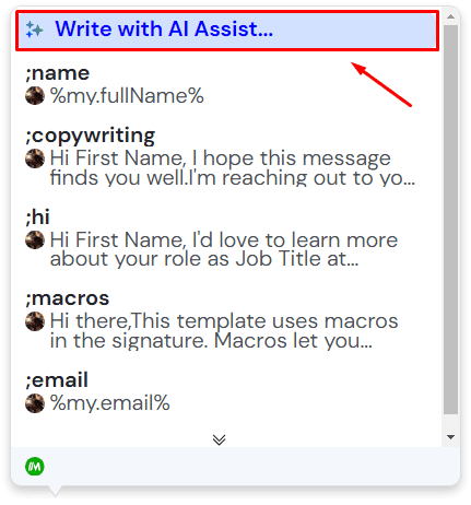 Magical AI writing assistance