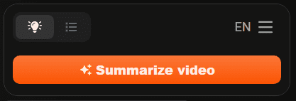 Summarize video button of Eightify: AI YouTube Summary Extension